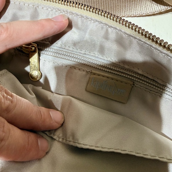 Kipling Purple and Tan Leaf Print Crossbody Bag - Picture 5 of 5